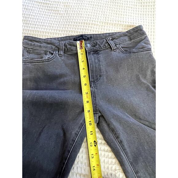 PrAna Charcoal Grey Kara Low Rise Semi Stretch Skinny Jeans Size 12 Y2K Punk - Picture 7 of 14